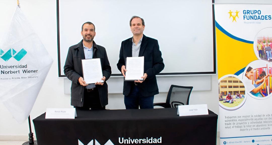Fundades suscribe convenio de cooperación interinstitucional con la Universidad Norbert Wiener